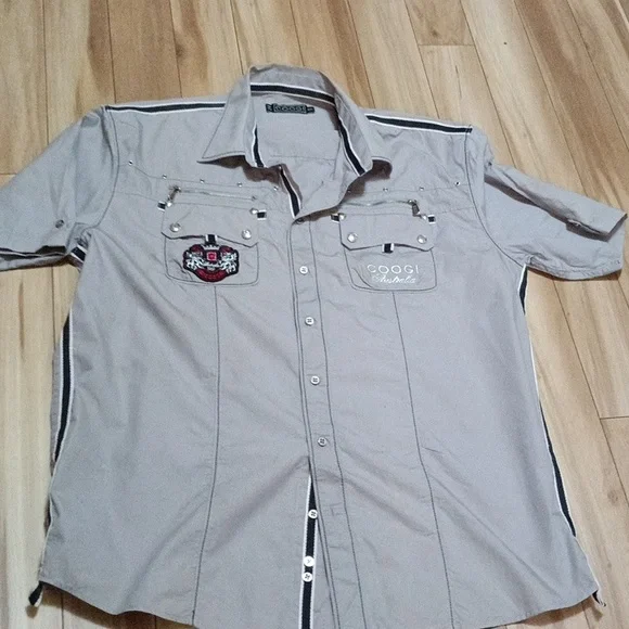 coogi dress shirts COOGI Silk Shirt in Blues